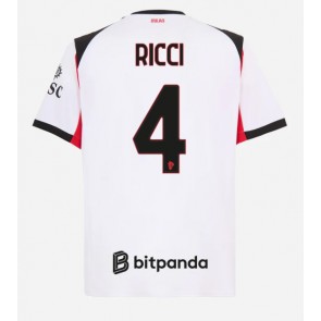 AC Milan Samuele Ricci #4 Segunda Equipación 2025-26 Manga Corta